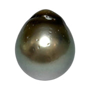 Glorious 21.8 Carat 13.8 x 16.3mm Tahitian Sea Peacock Gray Green Pearl