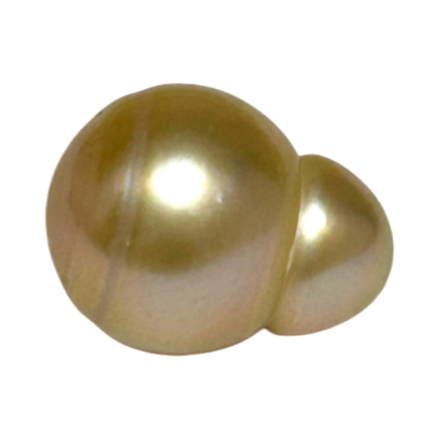 Baroque 12.1 x 15.7mm 15.6 Carats Rich Gold South Sea Loose Pearl