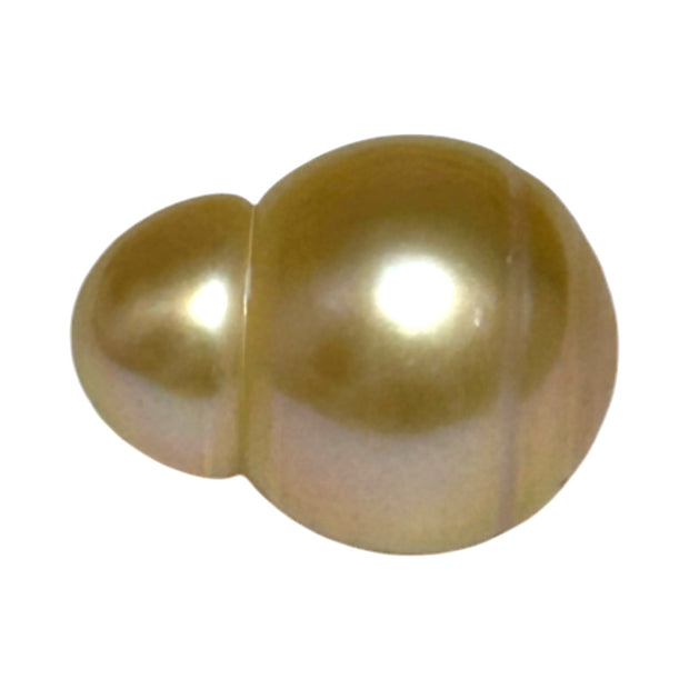 Baroque 12.1 x 15.7mm 15.6 Carats Rich Gold South Sea Loose Pearl