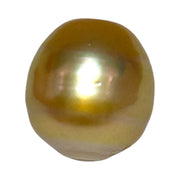 Fantastic Giant 14.5 x 15.7mm 24.6 Carats Deep Gold South Sea Pearl