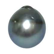 Captivating 13 x 14.7mm Tahitian Natural Peacock Gray Green Pearl