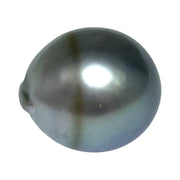 Captivating 13 x 14.7mm Tahitian Natural Peacock Gray Green Pearl