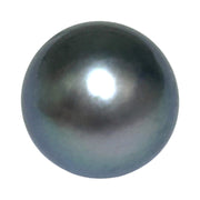 Captivating 13 x 14.7mm Tahitian Natural Peacock Gray Green Pearl