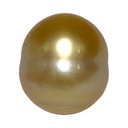 Enormous 13.6 x 15.4mm 22.3 cts Gold Baroque Philippines Sea Pearl