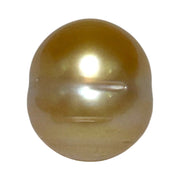 Enormous 13.6 x 15.4mm 22.3 cts Gold Baroque Philippines Sea Pearl