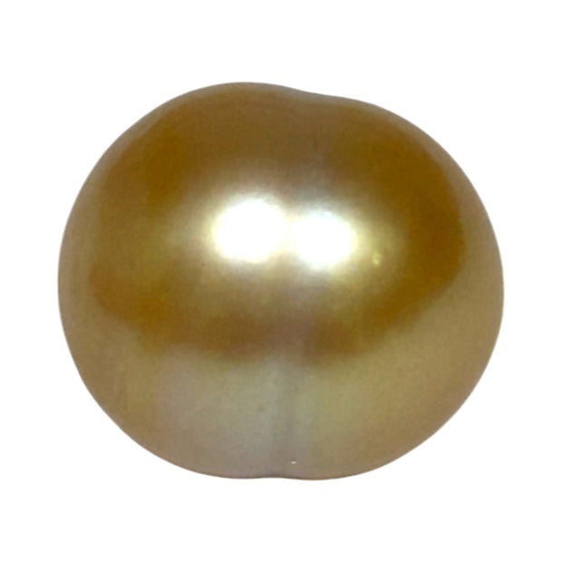 Enormous 13.6 x 15.4mm 22.3 cts Gold Baroque Philippines Sea Pearl