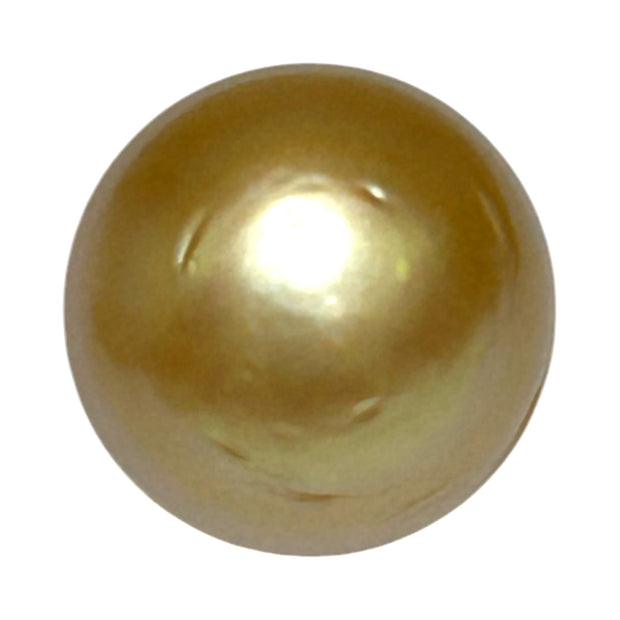 Enormous 13.6 x 15.4mm 22.3 cts Gold Baroque Philippines Sea Pearl