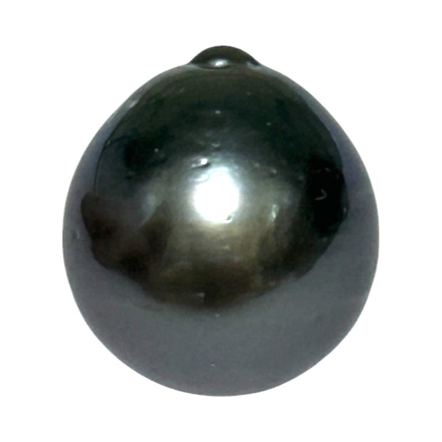 Huge 20.5 Carat 13.9 x 15.4mm Tahitian Peacock Black Green Pearl Loose