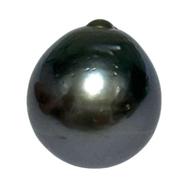 Huge 20.5 Carat 13.9 x 15.4mm Tahitian Peacock Black Green Pearl Loose