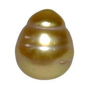 Lustrous Oval 12.8 x 15.2mm Deep Gold Philippines South Sea Pearl