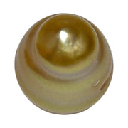 Lustrous Oval 12.8 x 15.2mm Deep Gold Philippines South Sea Pearl