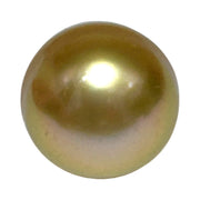 Lustrous Oval 12.8 x 15.2mm Deep Gold Philippines South Sea Pearl