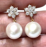 5A Quality 10.5mm Natural White Round Edison Pearl Dangle EarringsAdorable 10 - 10.5mm Edison Natural White Round Cultured Excellent High Luster Pearl Dangle Earrings / Handmade Earrings Best For GiftPEARL INFORMATIONPearl Type: GeOther Pearl EarringsFine JewelryThe Fine Pearls Jewelry5mm Natural White Round Edison Pearl Dangle Earrings