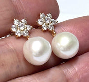 5A Quality 10.5mm Natural White Round Edison Pearl Dangle EarringsAdorable 10 - 10.5mm Edison Natural White Round Cultured Excellent High Luster Pearl Dangle Earrings / Handmade Earrings Best For GiftPEARL INFORMATIONPearl Type: GeOther Pearl EarringsFine JewelryThe Fine Pearls Jewelry5mm Natural White Round Edison Pearl Dangle Earrings