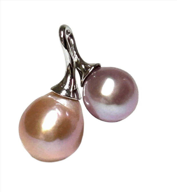 Oval Round 9 -11mm Keshi Purple Peach Pink Cultured 2 Pearl PendantBest Gift for Her! Stunning Oval and Round 9 - 11mm Keshi Natural Purple Peach Pink Color 5A Luster Cultured Double Pearl PendantPENDANT INFORMATIONSpecimen: GenuineCharms & PendantsFine JewelryThe Fine Pearls JewelryOval Round 9 -11mm Keshi Purple Peach Pink Cultured 2 Pearl Pendant