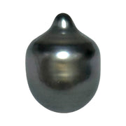 Teardrop 12.8x 17mm 17.6 Carat Tahitian Sea Black Gray Green Pearl