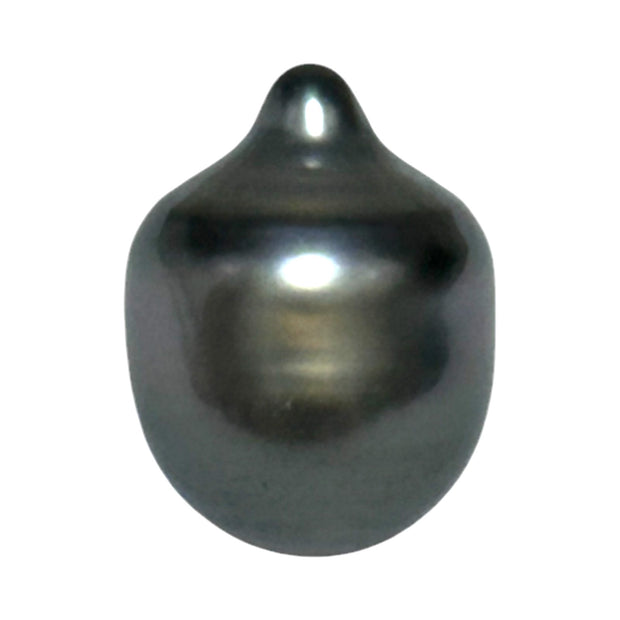 Teardrop 12.8x 17mm 17.6 Carat Tahitian Sea Black Gray Green Pearl