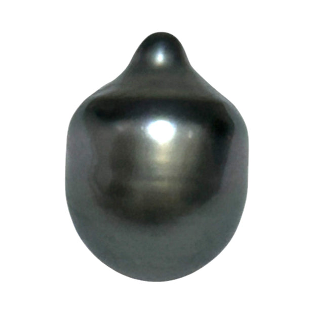 Teardrop 12.8x 17mm 17.6 Carat Tahitian Sea Black Gray Green Pearl