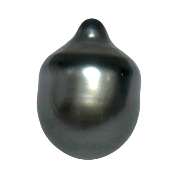 Teardrop 12.8x 17mm 17.6 Carat Tahitian Sea Black Gray Green Pearl