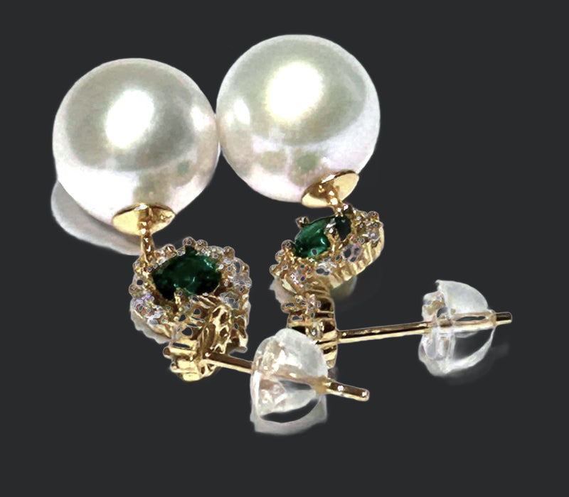 Best Gift 10.5 - 11mm White Round Edison Cultured Pearl Dangle Earrings