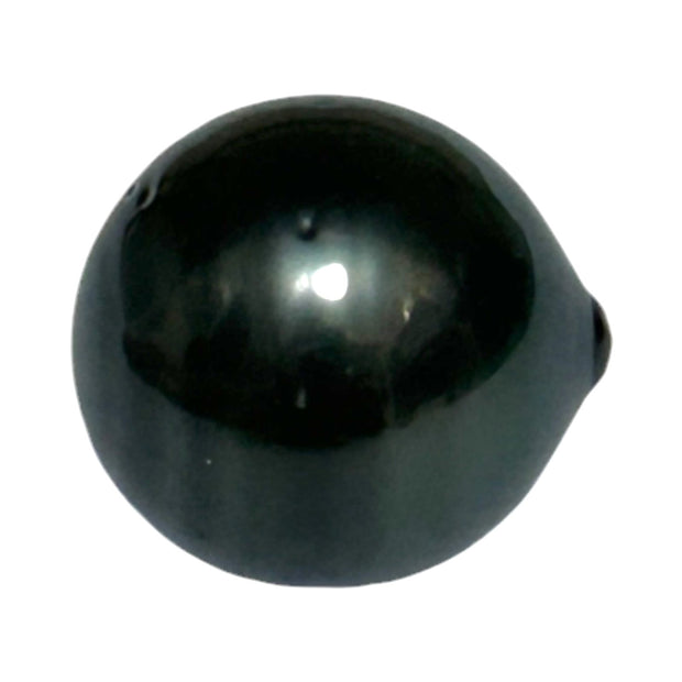 Premier 13.3 x 14.2mm Tahitian South Sea Peacock Black Oval Loose Pearl