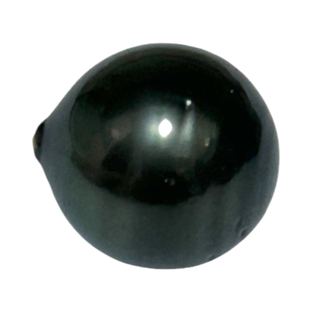 Premier 13.3 x 14.2mm Tahitian South Sea Peacock Black Oval Loose Pearl