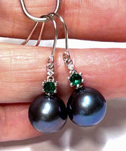 Stunning 10 - 10.5mm Edison Purple Black Blue Round Pearl EarringsBest Gift For Her / Gorgeous 10 - 10.5mm Edison Natural Purple Black Blue Overtone Cultured Round Pearl Dangle Hook EarringsPEARL INFORMATIONPearl Type: Premium EdisEarringsFine JewelryThe Fine Pearls Jewelry5mm Edison Purple Black Blue Round Pearl Earrings