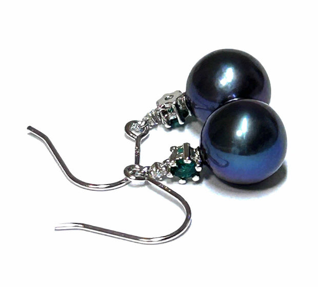 Stunning 10 - 10.5mm Edison Purple Black Blue Round Pearl EarringsBest Gift For Her / Gorgeous 10 - 10.5mm Edison Natural Purple Black Blue Overtone Cultured Round Pearl Dangle Hook EarringsPEARL INFORMATIONPearl Type: Premium EdisEarringsFine JewelryThe Fine Pearls Jewelry5mm Edison Purple Black Blue Round Pearl Earrings