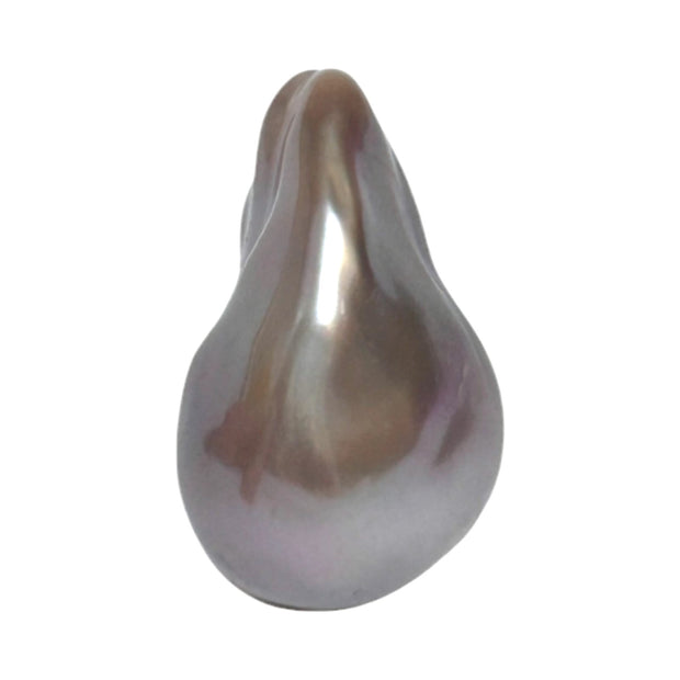 Un-drilled 16.4 x 14 x 22.6mm Keshi Purple Lavender Rainbow Pearl