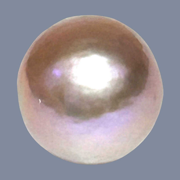 Terrific 13.8 x 14.3mm 18.95 Carats Keshi Rich Purple Pink Pearl Loose