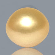 Oval Round 15.3 x 14.1mm Natural Gold Australian South Sea Pearl