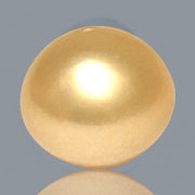 Oval Round 15.3 x 14.1mm Natural Gold Australian South Sea Pearl