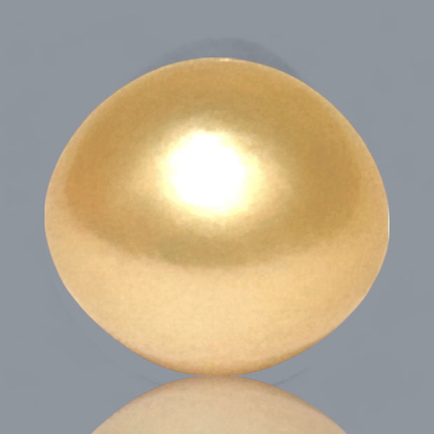 Oval Round 15.3 x 14.1mm Natural Gold Australian South Sea Pearl