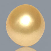 Oval Round 15.3 x 14.1mm Natural Gold Australian South Sea Pearl