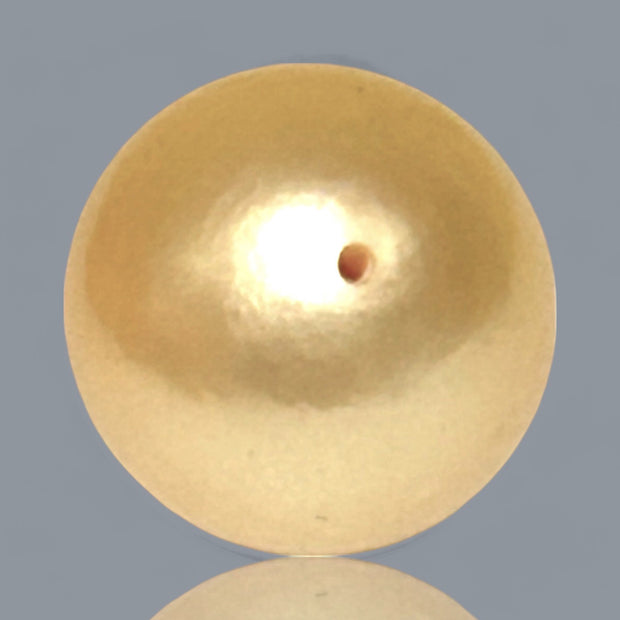 Oval Round 15.3 x 14.1mm Natural Gold Australian South Sea Pearl