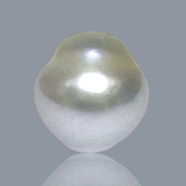 Baroque 13.3 x 14.1mm 17 Carats Australian South Sea White Pearl Loose