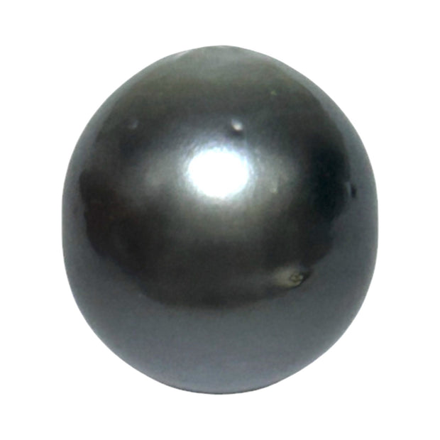 Egg Round 29 Carat 15.4 x 17mm Tahitian Sea Peacock Gray Blue Pearl