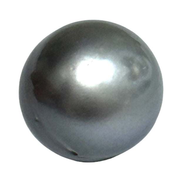 Egg Round 29 Carat 15.4 x 17mm Tahitian Sea Peacock Gray Blue Pearl