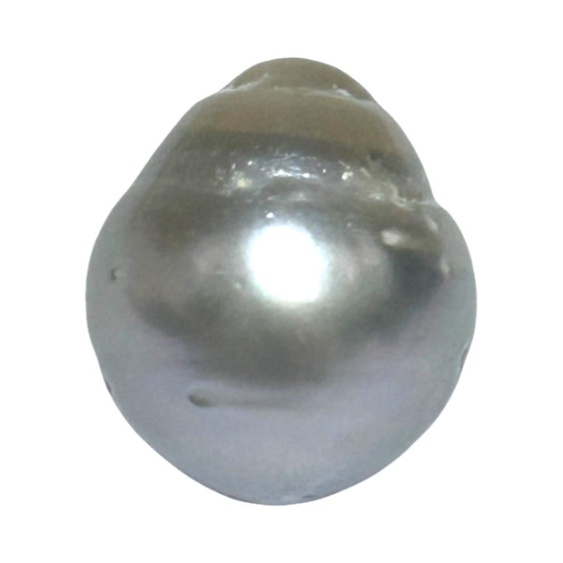 Splendid Giant 27 cts 15.4 x 17.6mm Tahitian Natural Silver Blue Pearl