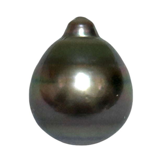 Giant 12.2 x 15mm 14.2 Carat Tahitian Peacock Black Green Rainbow Pearl