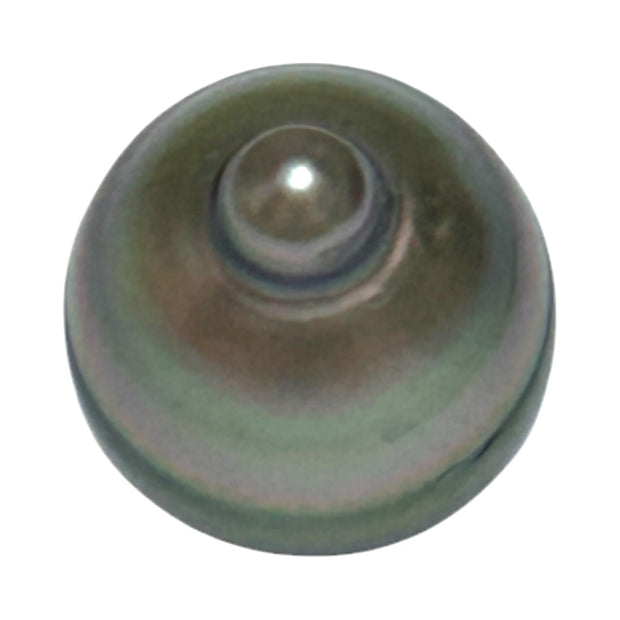 Giant 12.2 x 15mm 14.2 Carat Tahitian Peacock Black Green Rainbow Pearl