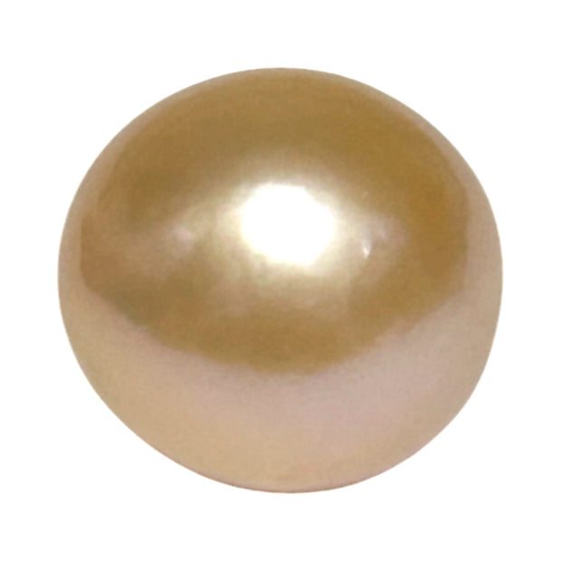 Giant 14.8 x 15.9mm Peach Pink Round Edison Un-Drilled Pearl Loose