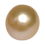 Giant 14.8 x 15.9mm Peach Pink Round Edison Un-Drilled Pearl Loose