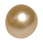 Giant 14.8 x 15.9mm Peach Pink Round Edison Un-Drilled Pearl Loose