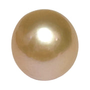 Giant 14.8 x 15.9mm Peach Pink Round Edison Un-Drilled Pearl Loose