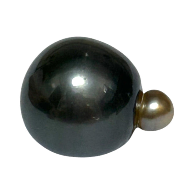 Huge 13 x 16mm 15.8 Carats Tahitian Peacock Black Green Loose Pearl