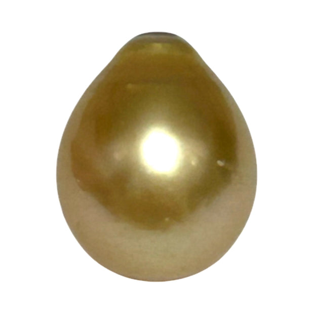 Huge Pear 13 x 16.1mm 18.7 Carats Rich Gold South Sea Pearl Loose