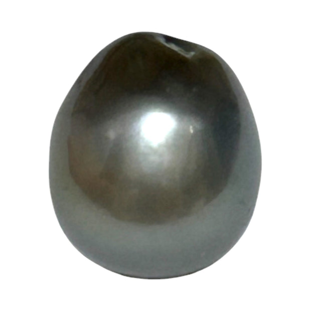 Resinating 11.8 x 13.2mm 12.8 Carats Tahitian Peacock Steel Grey Pearl