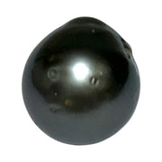 Monumental 13.2 x 14.5mm 17.3 Carat Tahitian Natural Black Green Pearl