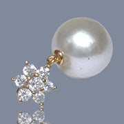 Fabulous Round 10.5 - 11mm Edison Natural White Pearl Sterling Pendant